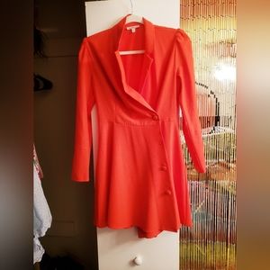 Orange Button Up wrap dress